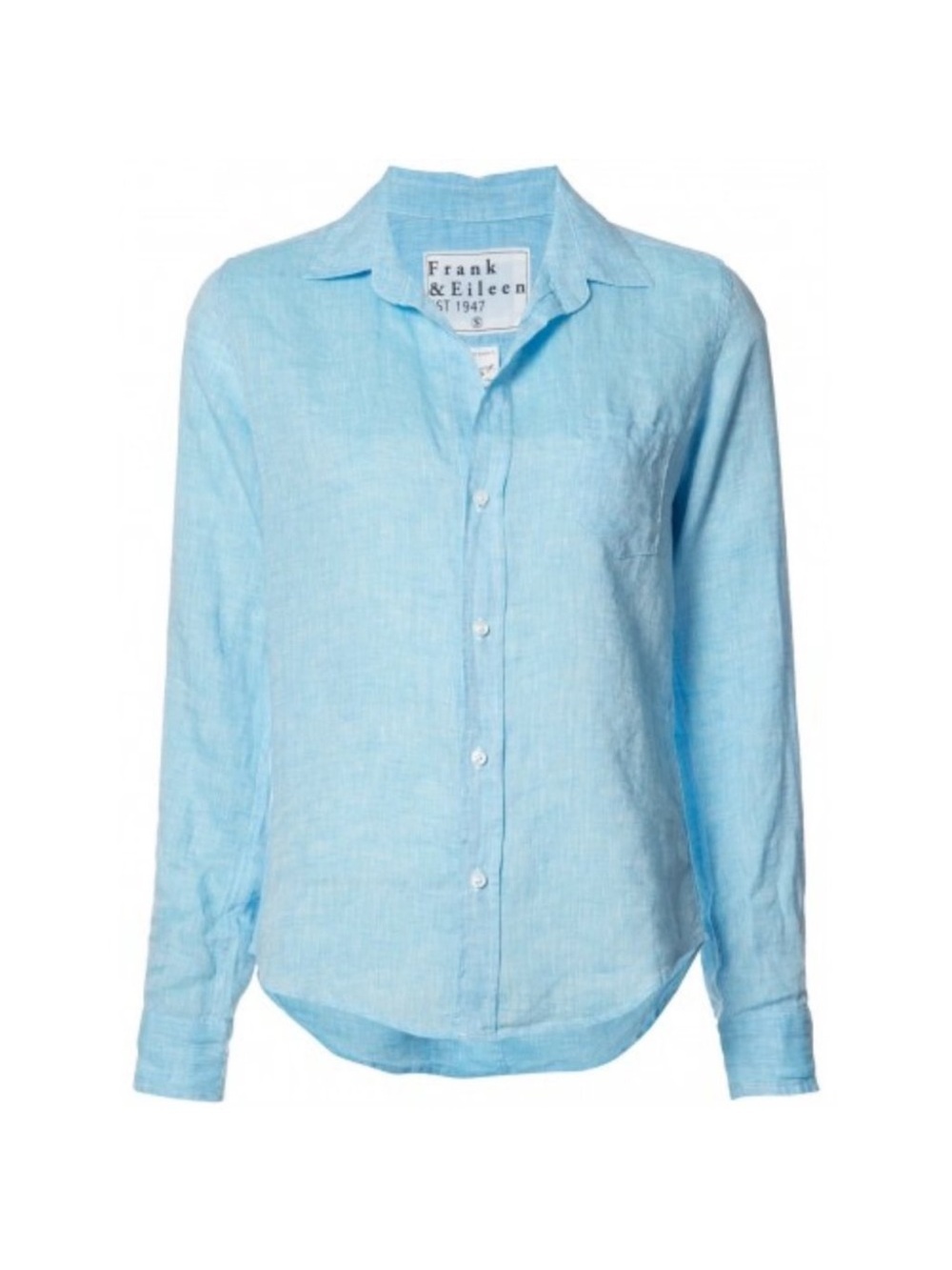 Frank & Eileen Barry Tailored Button-Up Shirt Mint Blue Size XS